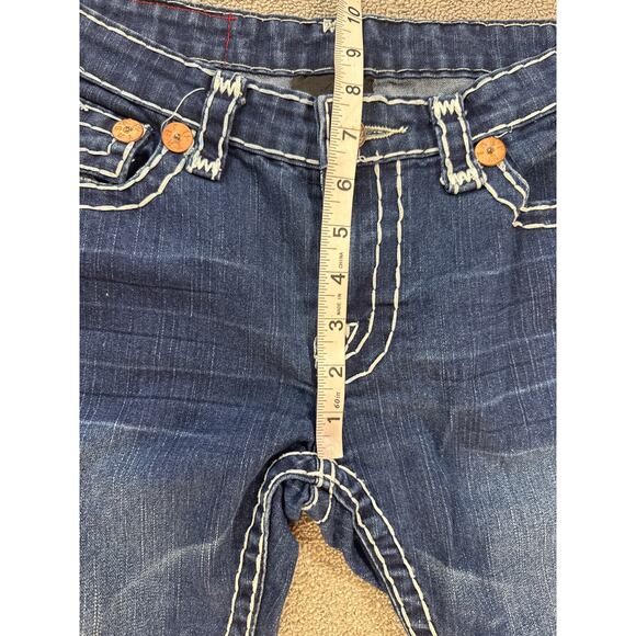 True Religion Jeans Womens 30 Dark Thick Stitch Bootcut Joey Super T Flap Pocket - Picture 7 of 10
